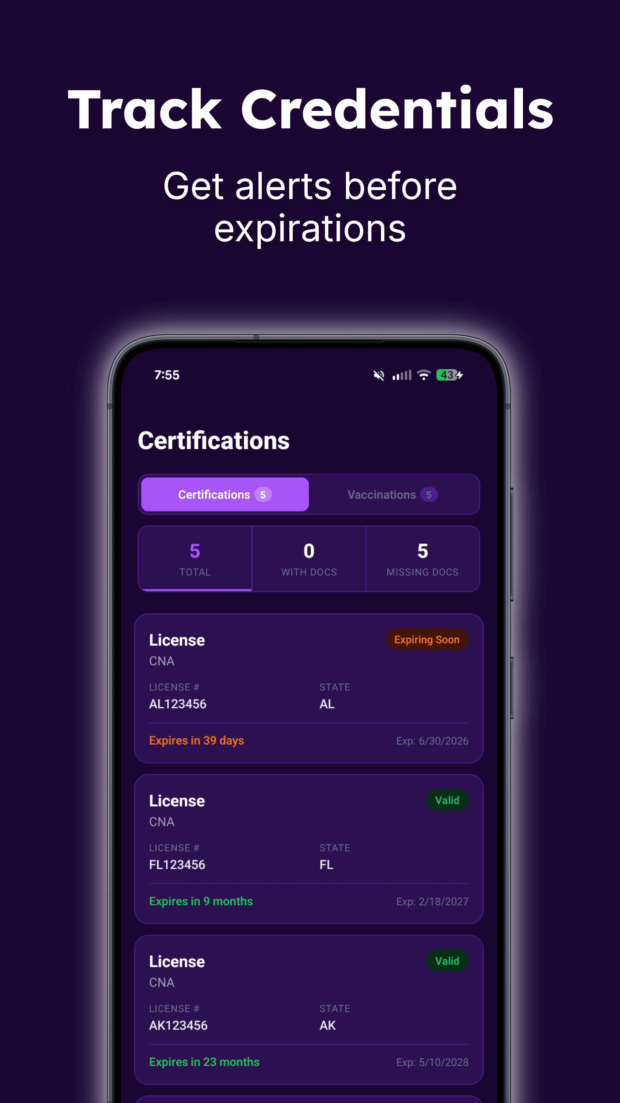 TravTrak app screenshot 1